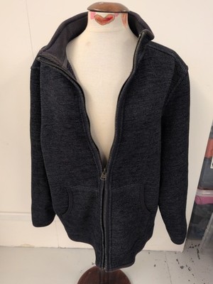 North Coast XL Navy Fleece gefütterte Jacke mit durchgehendem Reißverschluss