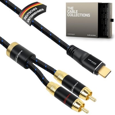 audio pirates USB-C > 2x RCA Cinch Kabel 24K vergoldet OFC-Kupfer PR