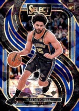 Ajay Mitchell RC 2024-25 Panini Select Blue Cracked Ice Prizm Rookie