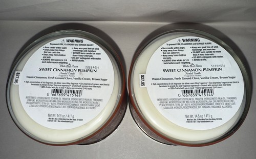2er Pack NEU Sweet Cinnamon Pumpkin 3-Docht Kerze Bath & Body Works - Bild 4 von 4