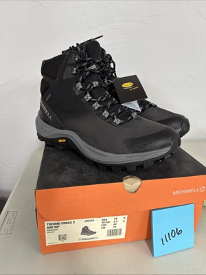 Merrell Thermo Cross 2 Mid Vibram Winter Boot Men Sz 10 Ice+ Artic Grip Midnight
