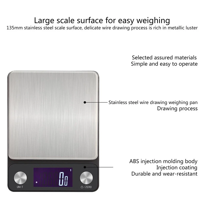 LCD Display Digital Kitchen Scale High Precise Electronic Scale for Cooking
