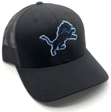 DETROIT LIONS BLACK HAT MVP AUTHENTIC NFL FOOTBALL TEAM ADJUSTABLE CAP NEW