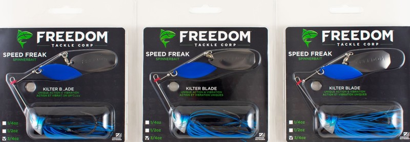 (LOT OF 3) FREEDOM TACKLE SPEED FREAK SPINNERBAIT 3/4OZ TWILIGHT #53310 CP6296