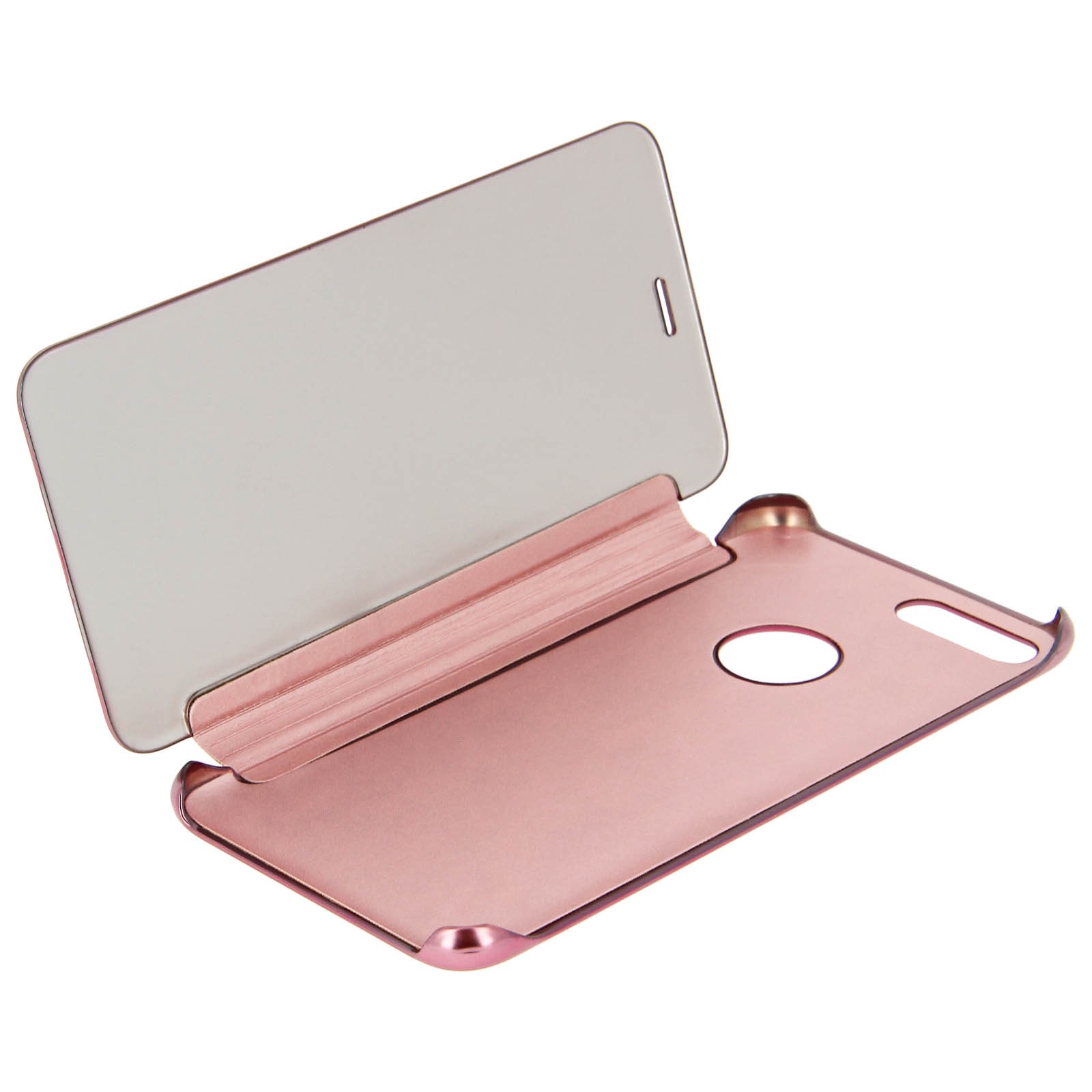 Coque miroir à rabat rose transparent pour iPhone 7 Plus et 8 Plus - 2