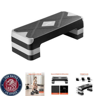 Platzsparendes 28" Aerobic Step Deck mit rutschfester Oberfläche - perfekt für Workouts - Bild 1 von 4