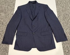 Blazer Jos A Bank Traveler uomo 40 giacca lana blu a quadri regolare vestibilità sartoriale