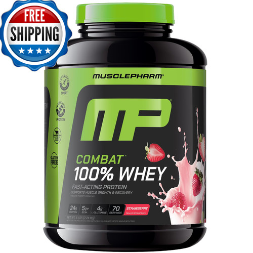 Muscle Pharm Musclepharm Combat 100 Whey Protein Powder Strawberry Cream Flavor