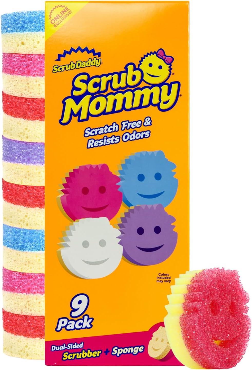 Scrub Mommy Kitchen Sponges for Dishes & Wiping Spills - Dual-Sided Dish Scrubbe