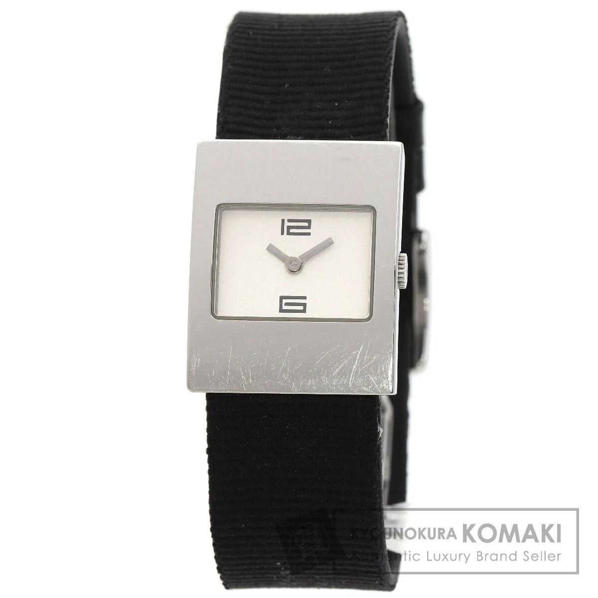 Montre femme Gucci 4900L cadran carré acier inoxydable/cuir