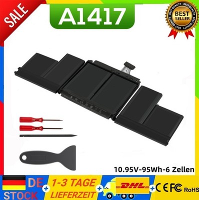 A1417 Akku für MacBook Pro 15'' Retina A1398 Mid 2012 Early 2013 Batterie 95Wh