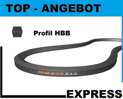 PIX Keilriemen BB HBB 17 x 13 mm PREMIUM  1370 bis 5028 mm lang Doppelkeilriemen