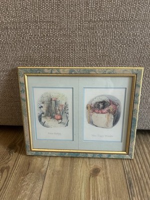 Vintage Beatrix Potter Peter Rabbit gerahmter Druck Bild Kinderzimmer 11 Zoll