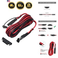 25FT SAE Extension Cable - 16AWG SAE 2 Pin Quick Release Connector Wire Harne...