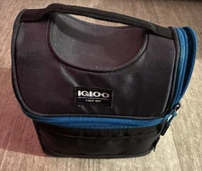 Igloo MaxCold Playmate Gripper Classic Molded Lunch Box Fits 9 Cans EUC