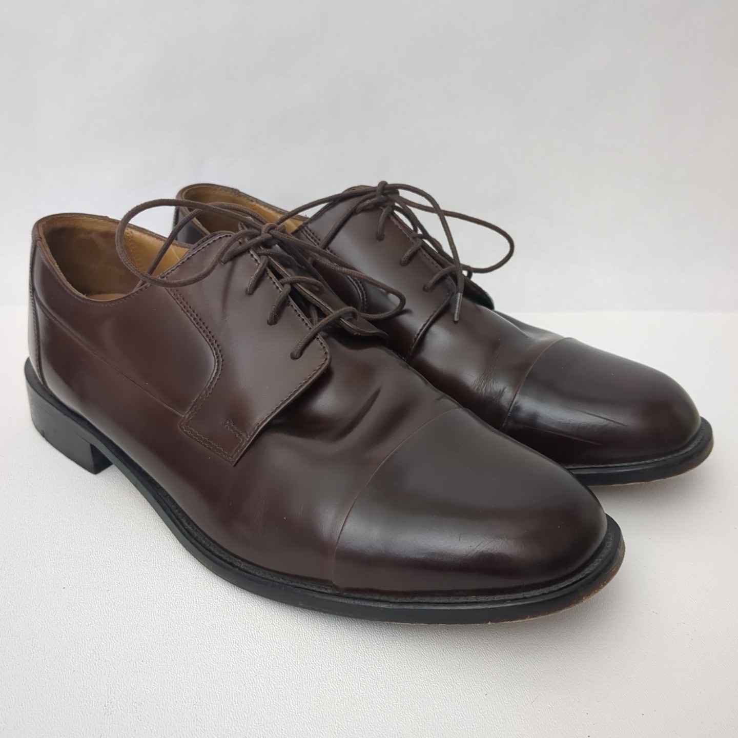 Bostonian Classics First Flex Men's Dress Shoes Size 10.5  Brown Leather India 