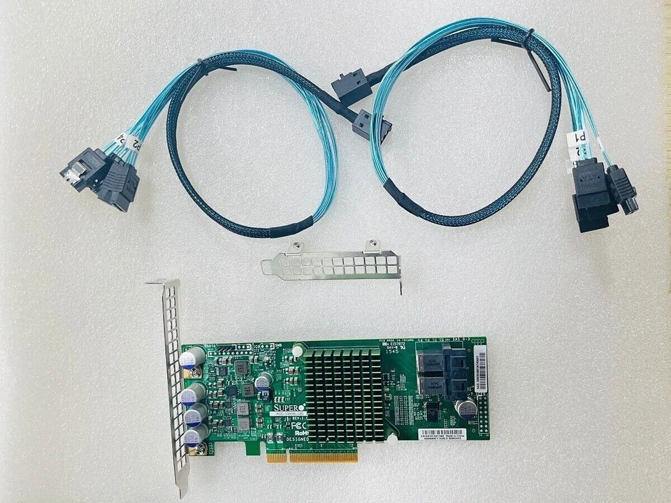Supermicro AOC-S3008l-L8E 12Gs HBA IT mode ZFS FreeNAS unRAID+2*SFF-8643 SATA - Image 2 of 4