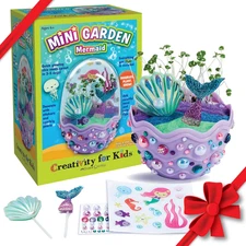 Creativity for Kids Mini Garden: Mermaid Terrarium Kit - Mermaid Gifts for Girls