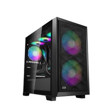 PCCOOLER C3D310 BK ARGB PC Case with 2 ARGB Fans Desktop Computer Case Gaming