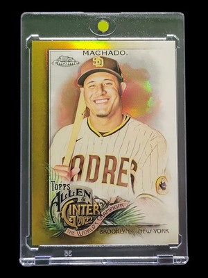 2022 Topps Allen & Ginter Chrome Manny Machado #83 Gold Refractor