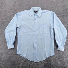 Givenchy Monsieur Dress Shirt 15.5 32-33 Blue Luxury Designer Long Sleeve Button