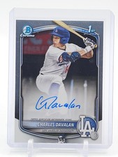 CHARLES DAVALAN 2025 BOWMAN CHROME DRAFT  1ST AUTO #CPA-CD DODGERS Q0927