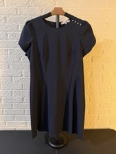 Pre-Owned Loft Business Short Sleeved Dress Navy Blue Size 12 Reg