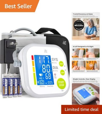 #ad Two User Blood Pressure Monitor with Wide Range Cuff amp; LCD Display Home Use $64.99