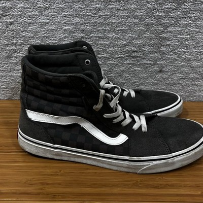 VANS Filmore Hi Men's Gray Checkerboard Suede Lace Up High Top Sneakers  Sz 13