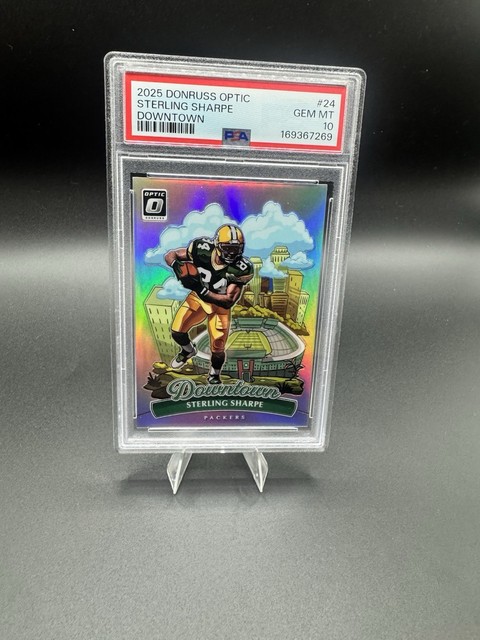 Sterling Sharpe 2025 Donruss Optic Downtown Green Bay Packers #24 PSA 10 HOF