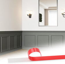 Accent Wall Molding Kit - 6 Premade White Wainscoting Panels, Peel & Stick 20x20