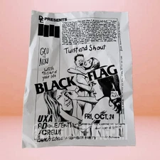 Black Flag, UXA, Adolescents & Screws Flyer (Oct 21, 1981 At Braces Hall)