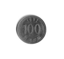 1992 South Korea - 100 Won - 655 - Copper Nickel - 5.4g
