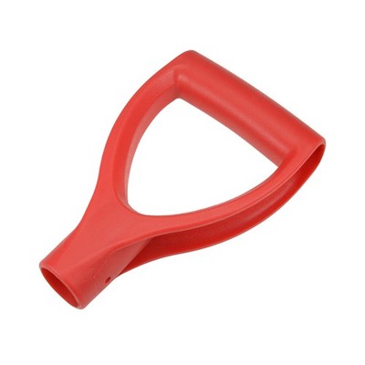 Shovel D Grip Handle, 32mm Inner Dia PVC for Digging Raking Tools, Red