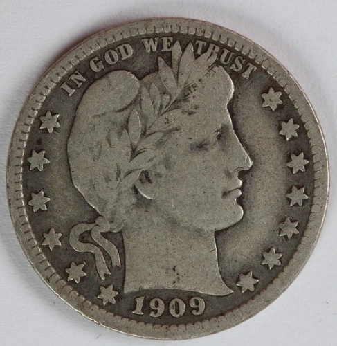 F 1909 S Barber Quarter