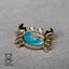 thumbnail 4 - Adorable Crab Pendant Australian Opal &amp; Diamond Eyes 18K Gold Cancer Zodiac