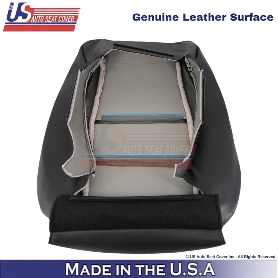 2011-2025 Fits Dodge Durango Genuine Leather Front Replacement Seat Covers Black - Image 2 of 4