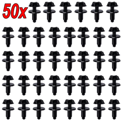 50Pcs Black Battery Cover Pin Clip Screw Retainer for 2015-2020 Ford Mustang