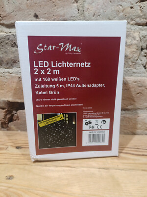 Kaltweiß LED Lichternetz Star-Max 2 x 2 Meter in OVP 160 LED`s!