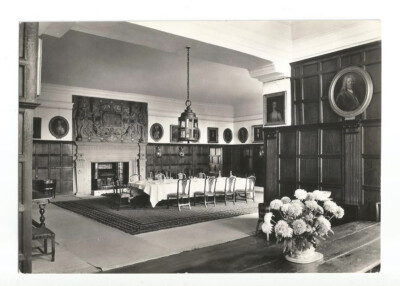 Derbyshire England UK Postcard Hardwick Hall Dining Room