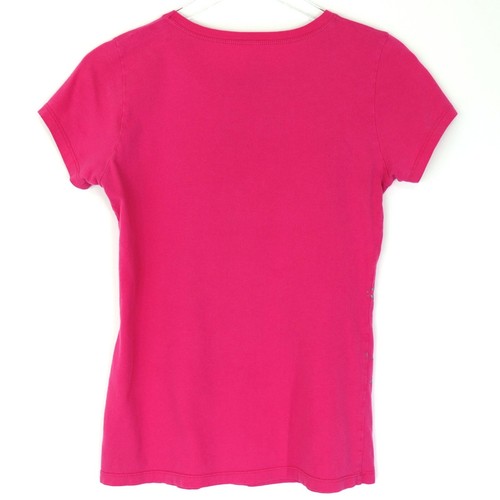 Disney Mädchen kurzärmeliges Top T-Shirt Größe XL 14-16 rosa Mickey Maus Glitzer - Bild 2 von 9