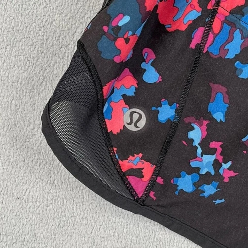 Pantalones Cortos Lululemon Para Mujer 6 Negros Lo último tiro bajo forrados Dandy Digie Correr Gimnasio Foto 3 de 4