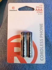 Radio Shack AAA Cordless Phone Batteries, Package Of 2, 850mAh, Ni-MH, New