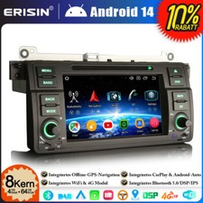 Android 14 8-Core 4GB+64GB Autoradio DVD GPS DAB+ per BMW Serie 3 Rover 75 MG ZT