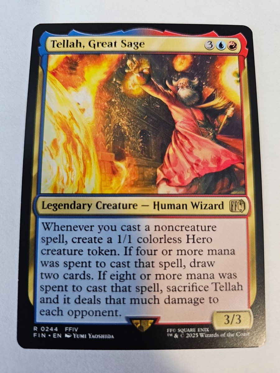 tellah mtg card Tellah, Great Sage [349] [Borderless] [FINAL FANTASY] [Foil] – Face to Face  Games main image 1