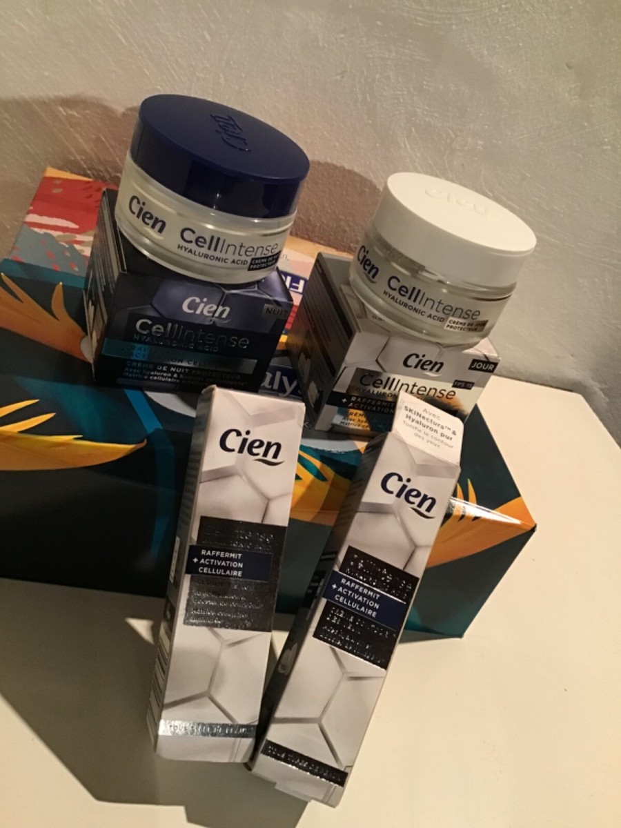 Lot 4 Soins Visage Cien Cellintense - Crème Jour/nuit, Sérum, Soin Yeux - Anti-rides - Neuf