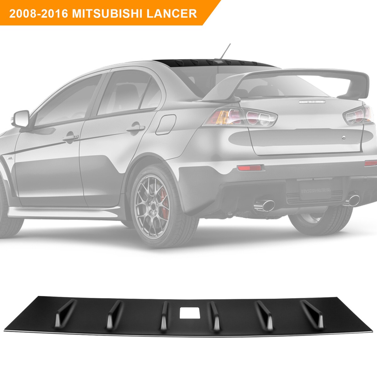 MIROZO Spoiler Wing For Mitsubishi Lancer 08-16 Rear Roof Shark