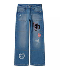 New 40.00 LIMITED TOO Girls Stylish Straight Leg Demin Fashion Jeans - Size: 14