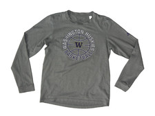 WASHINGTON HUSKIES UW Adidas COLLEGE BASKETBALL SHIRT Team Fan Gym Gear Men's S