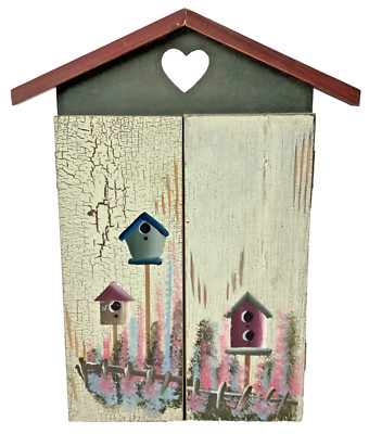 A Wooden Birdhouse Folding Multi Pictures Frame, 1= 5x7, 4= 1.6x3 in.